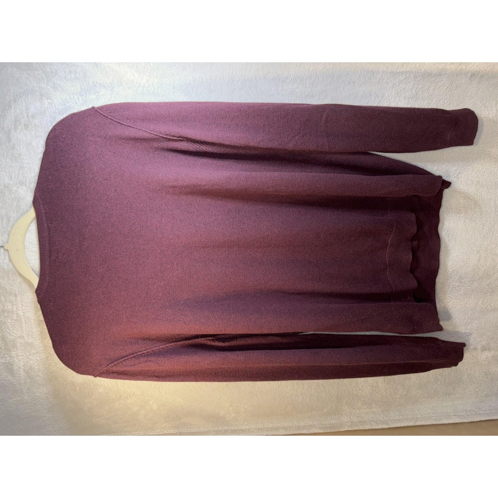 Marc Anthony Sweater Mens XL Burgundy V Neck Pullover Lightweight Cashmere Blend - Picture 8 of 10